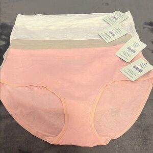 Tommy John Women's Lace Panties - Pink, White, Tan